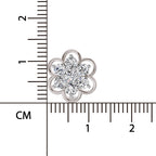 1.20 Ct Round Shape Floral Cluster Diamond Stud Earrings | 14K Rose Gold