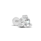0.21 Carat Prime Cut Mens Stud Earrings | 14K White Gold