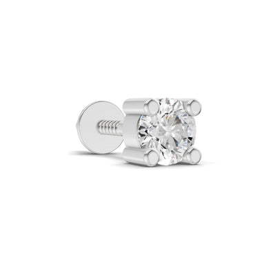 0.4 Carat Solitaire Earring| 14K White Gold