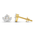 0.23 Carat  | 925 Sterling Silver Yellow Gold Plated Fashion Earrings