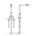 1 Carat Celestial Cascade Earrings | 14K White Gold