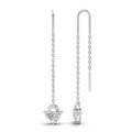 1.41 Carat Luna Threader Earrings | 14K White Gold