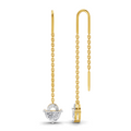 1.16 Carat Luna Threader Earrings | 14K Yellow Gold