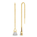0.84 Carat Luna Threader Earrings | 14K Yellow Gold