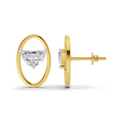 0.71 Carat Ethereal Oval Earrings | 14K Yellow Gold