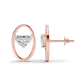 0.73 Carat Ethereal Oval Earrings | 14K Rose Gold