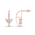 1.55 Carat Halfmoon Earrings | 14K Rose Gold