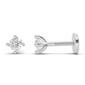 0.1 Carat Nova Prong Stud Earrings | 14K White Gold