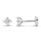 0.1 Carat Nova Prong Stud Earrings | 14K White Gold