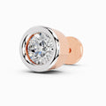 0.20 Carat Round Shape Bezel Solitaire Diamond Nose Pin | 14K Rose Gold-Screw