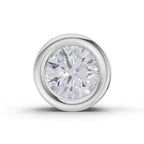 0.20 Carat Round Shape Bezel Solitaire Diamond Nose Pin | 14K Yellow Gold-Screw