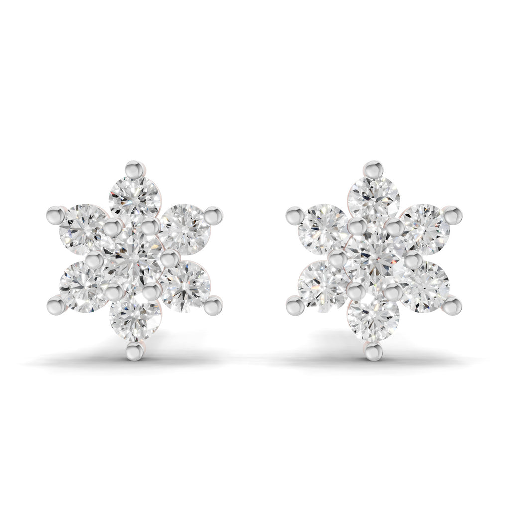 0.22 Carat Eternal Flower Studs Earrings | 14K Rose Gold