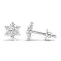 0.22 Carat Eternal Flower Studs Earrings | 14K White Gold