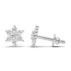 0.22 Carat Eternal Flower Studs Earrings | 14K White Gold