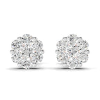 0.17 Carat Starlit Flower Studs Earrings | 14K Rose Gold