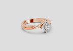 0.36 Ct Cluster Ring | 14K Rose Gold