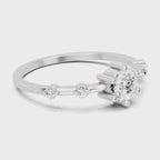 0.44 Carat Round Shape Diamond Solitaire Ring | 14K White Gold