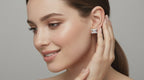 0.7 Ct Oval Stud Earrings | 14K Yellow Gold