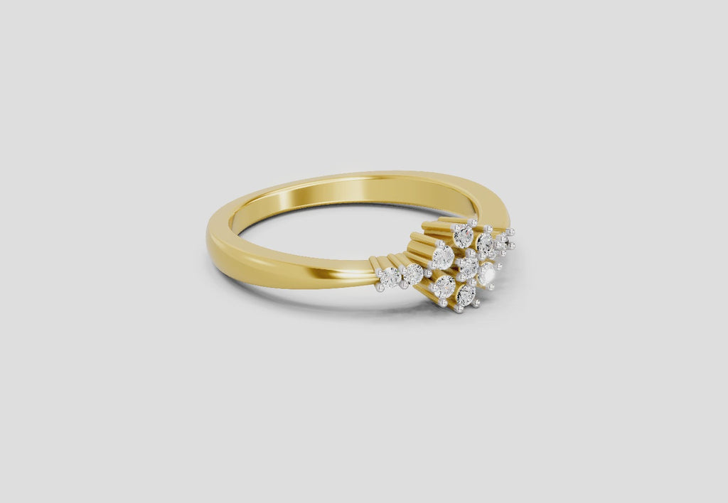 0.16 Ct Round Cluster Ring  14K Yellow Gold