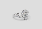 1.29 Ct Round Halo Ring | 14K White Gold