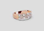 0.66 Ct Round Shape Diamond Cluster Ring | 14K Rose Gold