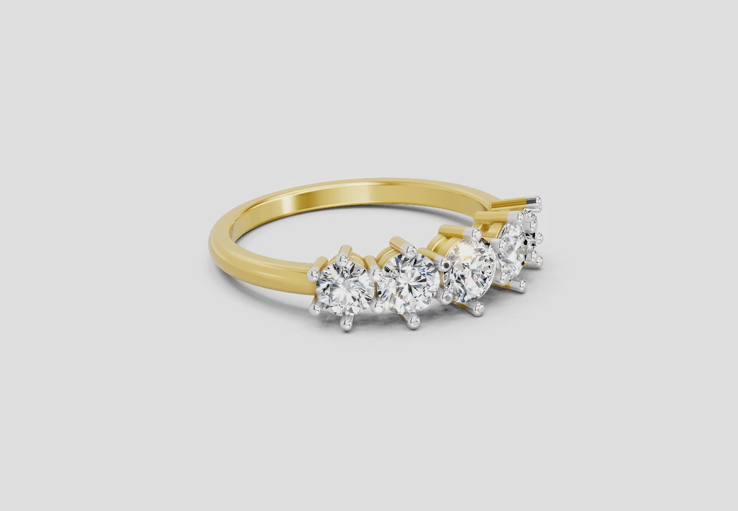 1.04 Ct Round Ring |  14K Yellow Gold