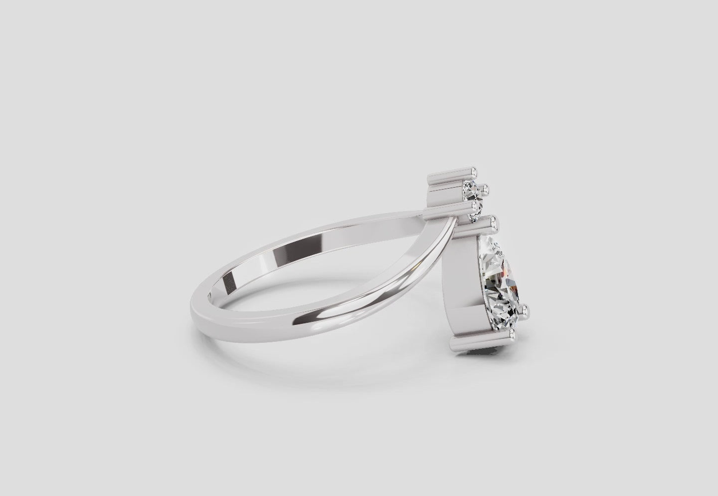 1.03 Ct Pear Ring |  14K White Gold