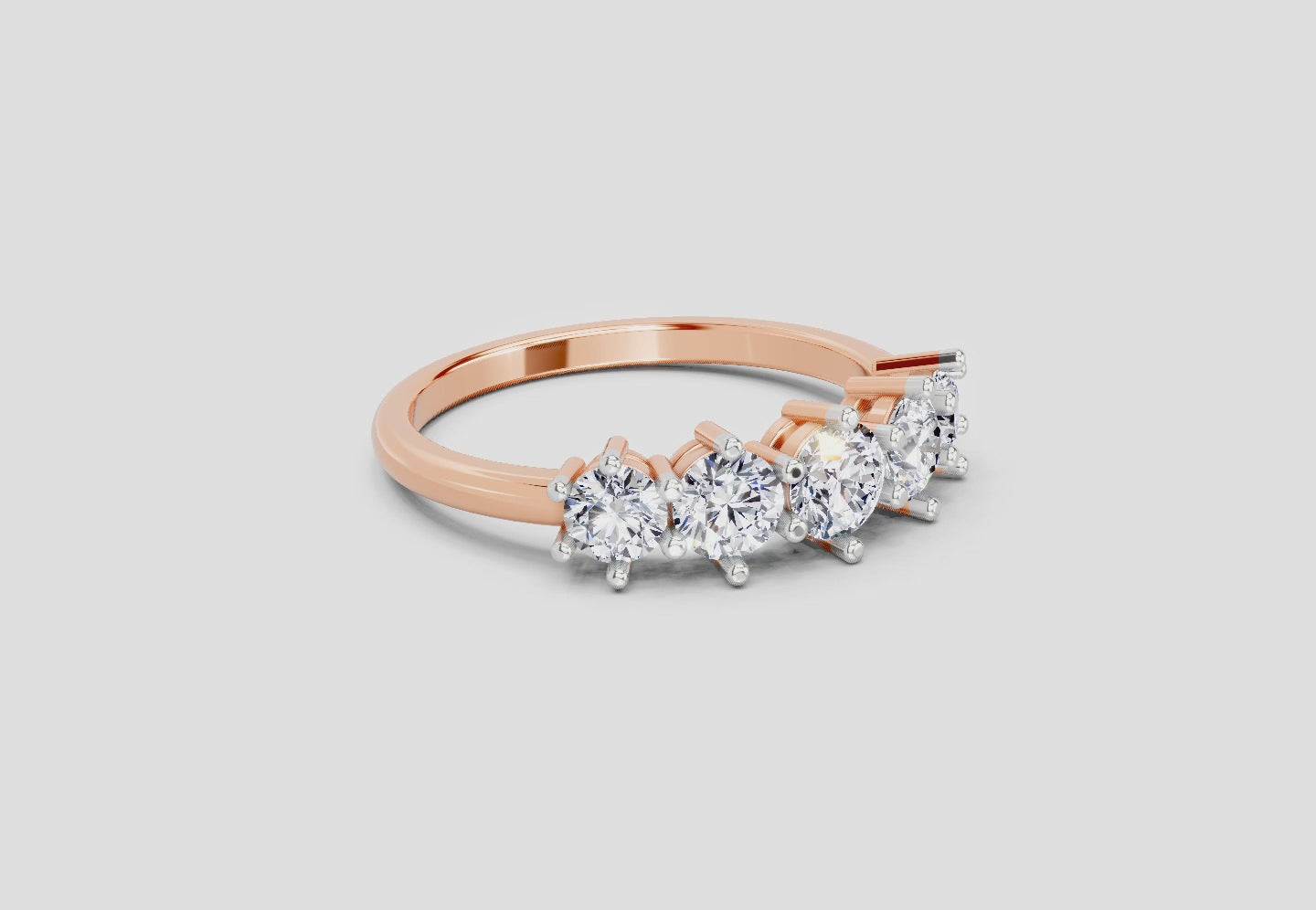 1.04 Ct Round Ring |  14K Rose Gold