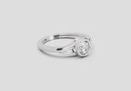 0.7 Ct Round Solitaire Ring | 14K White Gold