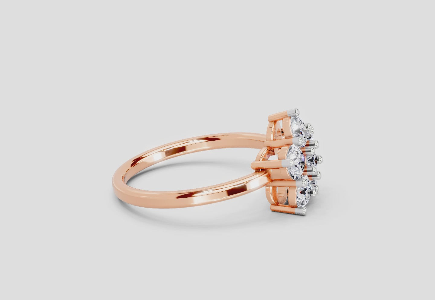 1.13 Ct Floral Ring |  14K Rose Gold