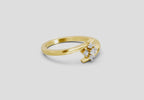 0.07 Carat Celeste Petal Promise Engagement Ring | 14K Yellow Gold