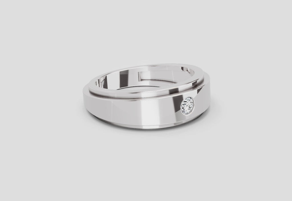 0.11 Carat Titan Engagement Ring | 14K White Gold