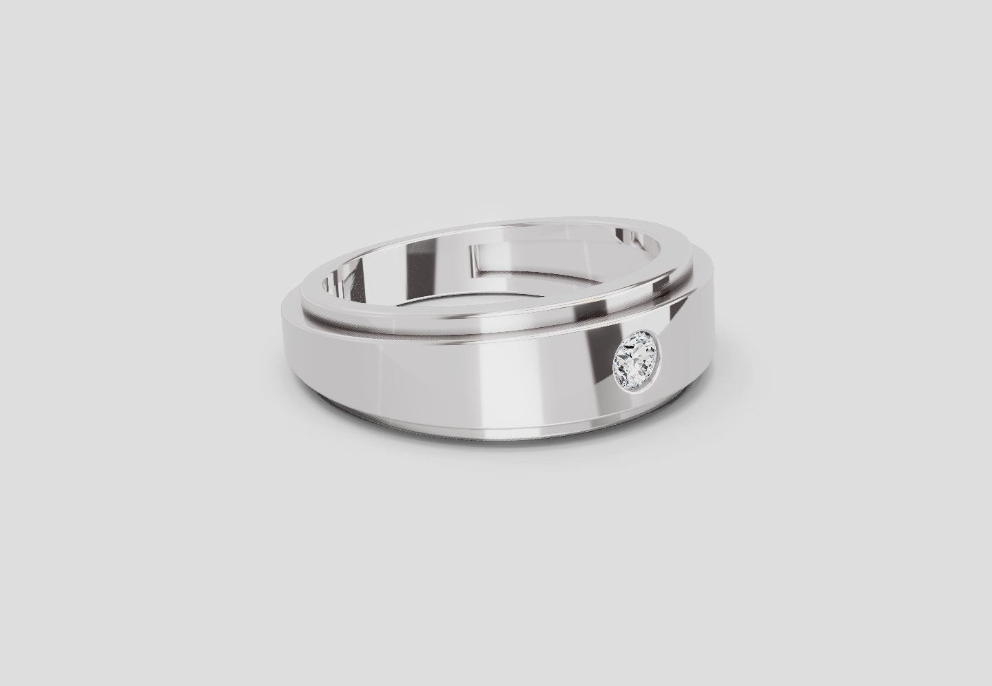 0.11 Carat Titan Engagement Ring | 14K White Gold