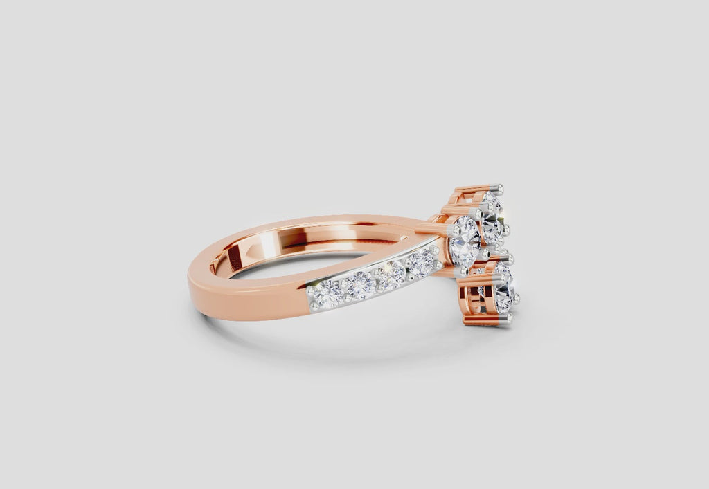 0.96 Ct Open Ring |  14K Rose Gold