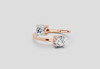0.8 Carat Twirl of Light Promise Engagement Ring | 14K Rose Gold