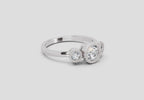 0.71 Carat Sovereign Petal Promise Engagement Ring | 14K White Gold