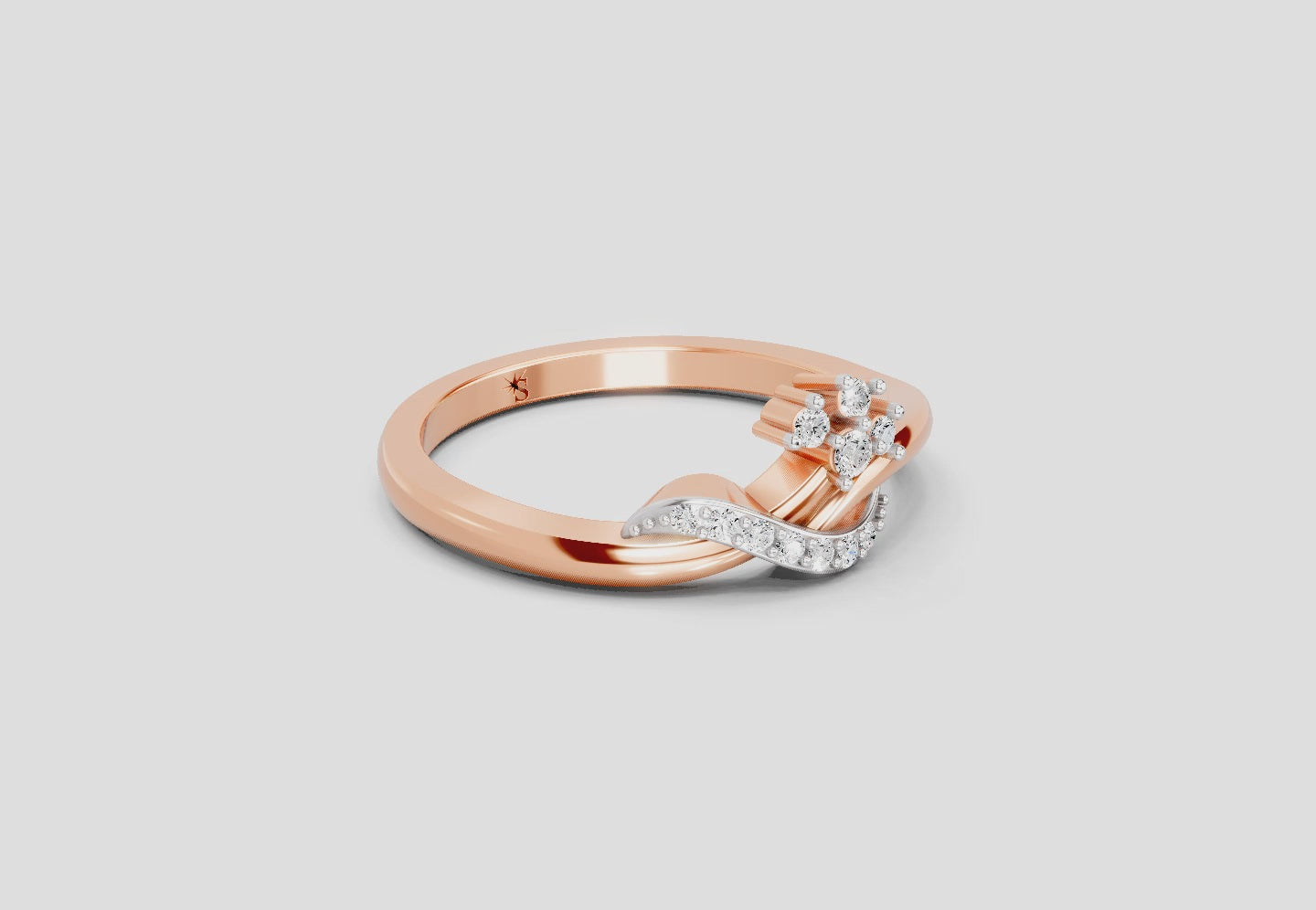 0.11 Ct Round Cluster  | 14K Rose Gold