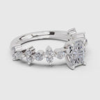 1.49 Ct Emerald Shape Solitaire Diamond Ring| 14K White Gold
