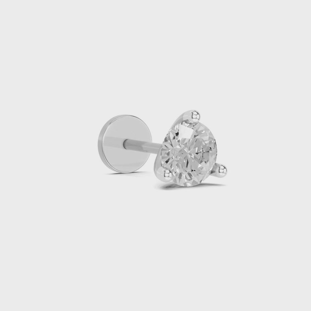Solitaire Nosepin 0.5 Ct | 14Kt White Gold