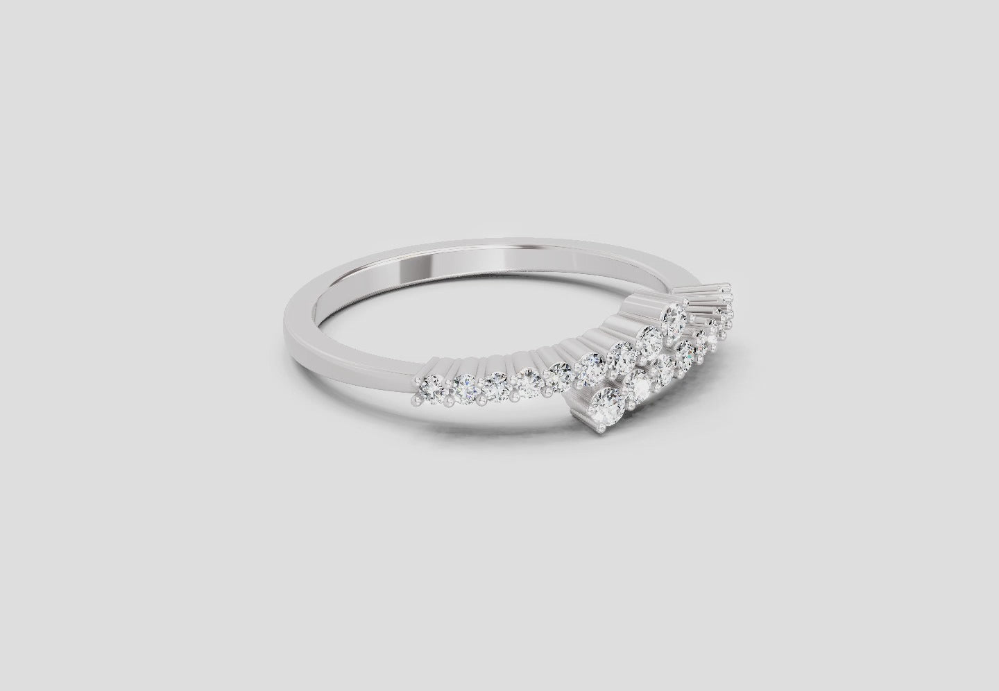 0.18 Ct Round Fashion Ring | 14K White Gold