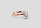 1.32 Ct Oval Solitaire Engagement Ring | 14K Rose Gold