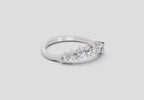 0.65 Carat Diamond Symphony Promise Engagement Ring  | 14K White Gold IGI Certified FG VS Quality Diamonds