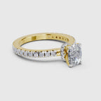 1.41 Ct Cushion Shape Solitaire Diamond Ring| 14K Yellow Gold