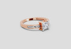 0.94 Ct Princess Solitaire Ring | 14K Rose Gold