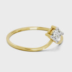 0.18 Carat Diamond Engagement Ring | 14K Yellow Gold