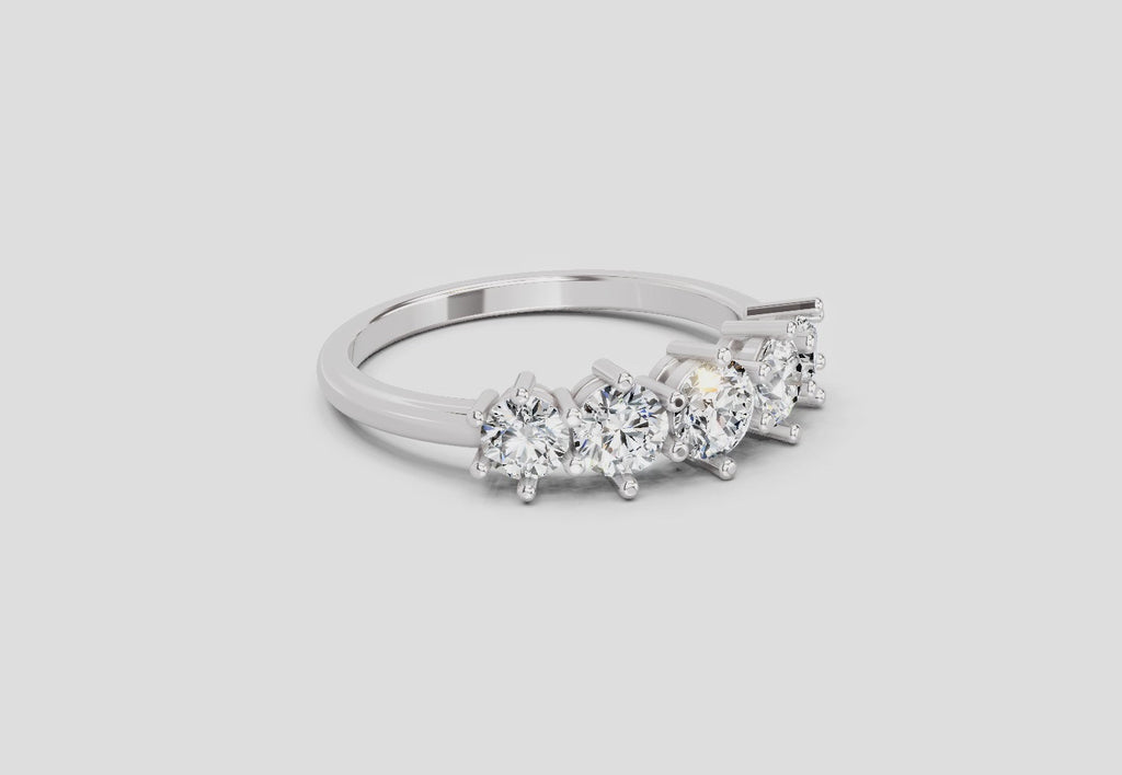 1.04 Ct Round Ring |  14K White Gold