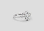 0.71 Ct Cluster Ring | 14K White Gold