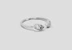 0.55 Ct Pear Ring | 14K White Gold