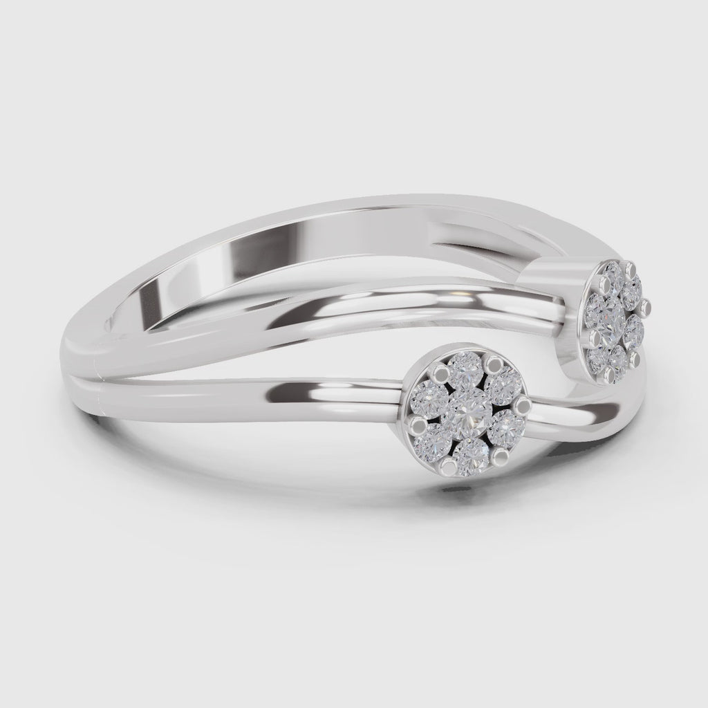 0.18 Ct Round Solitaire Ring  14K White Gold