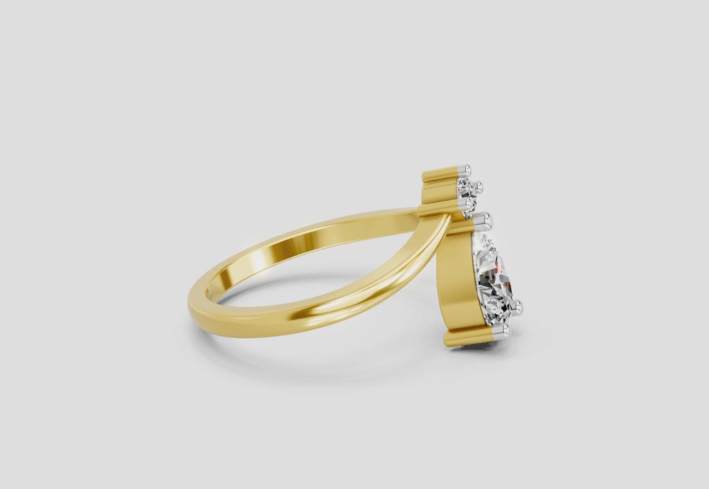 1.03 Ct Pear Ring |  14K Yellow Gold